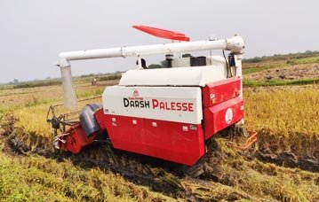 Multi crop track combine harvester launching in India